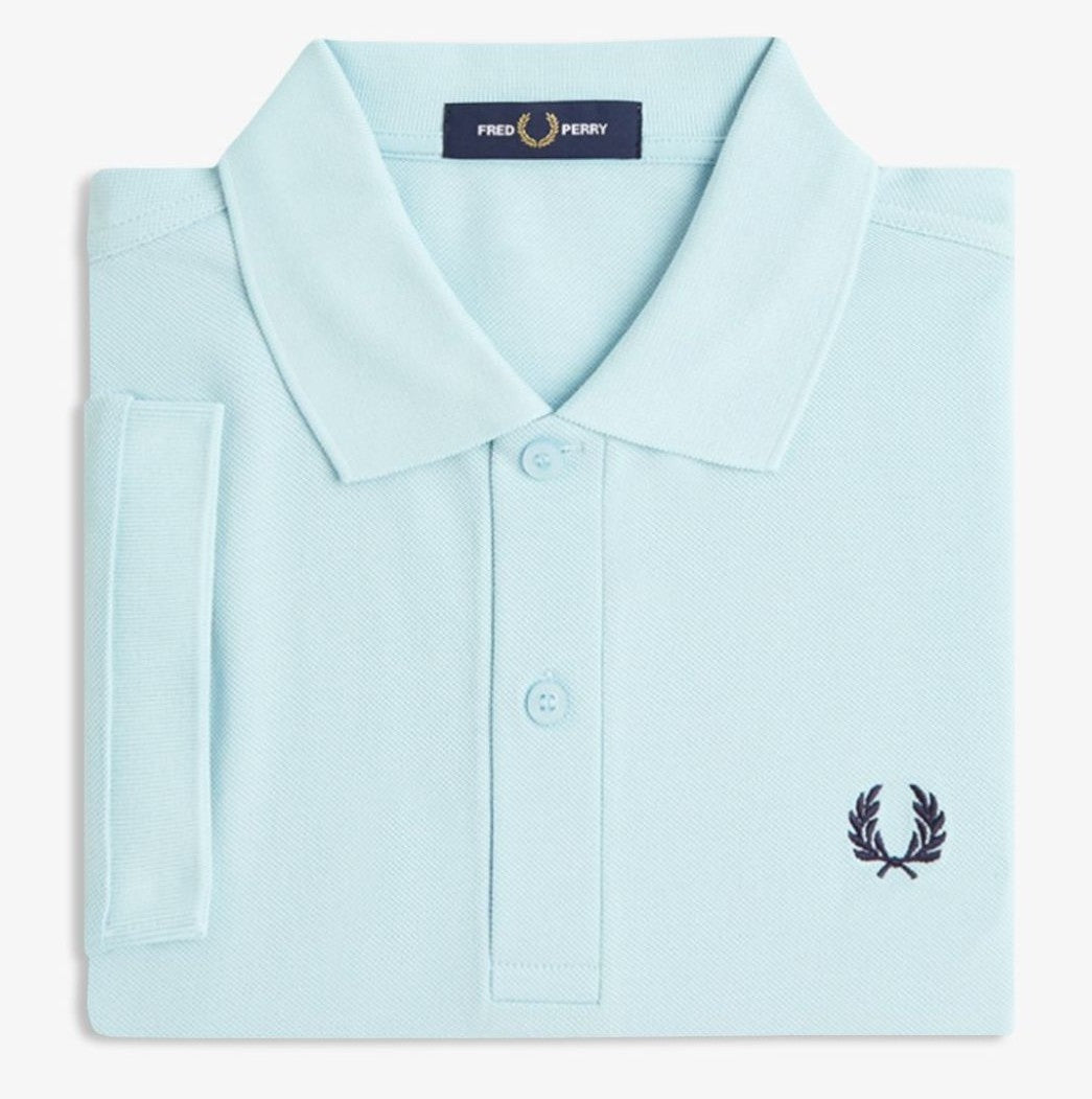 FRED PERRY PIQUE COTTON POLO SHIRT BALLBOY BLUE/DARK AIRFORCE 3XL RRP £80 BNWT