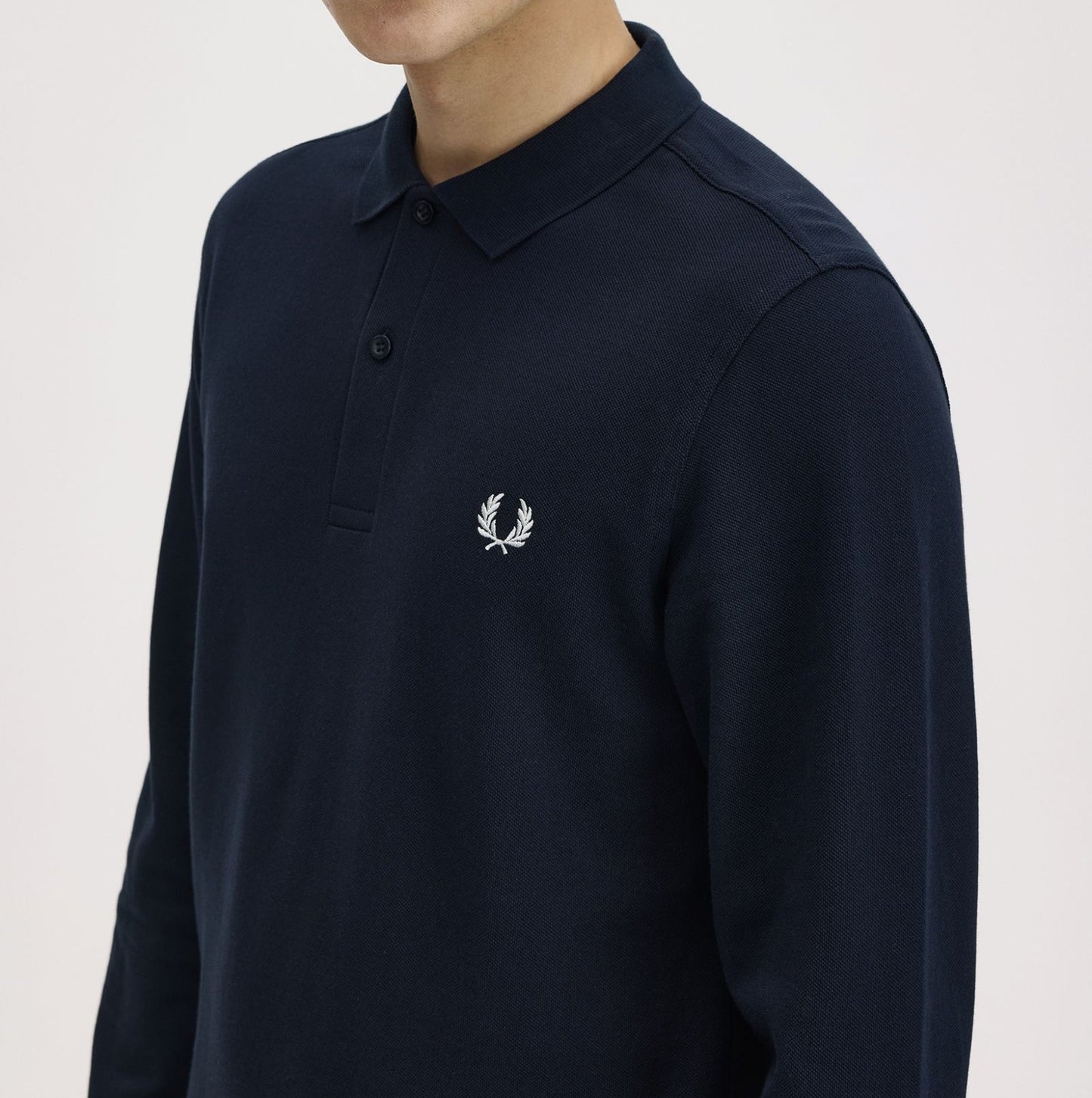 FRED PERRY LONG SLEEVE PIQUE COTTON POLO SHIRT NAVY BLUE 2XL RRP £90 BNWT