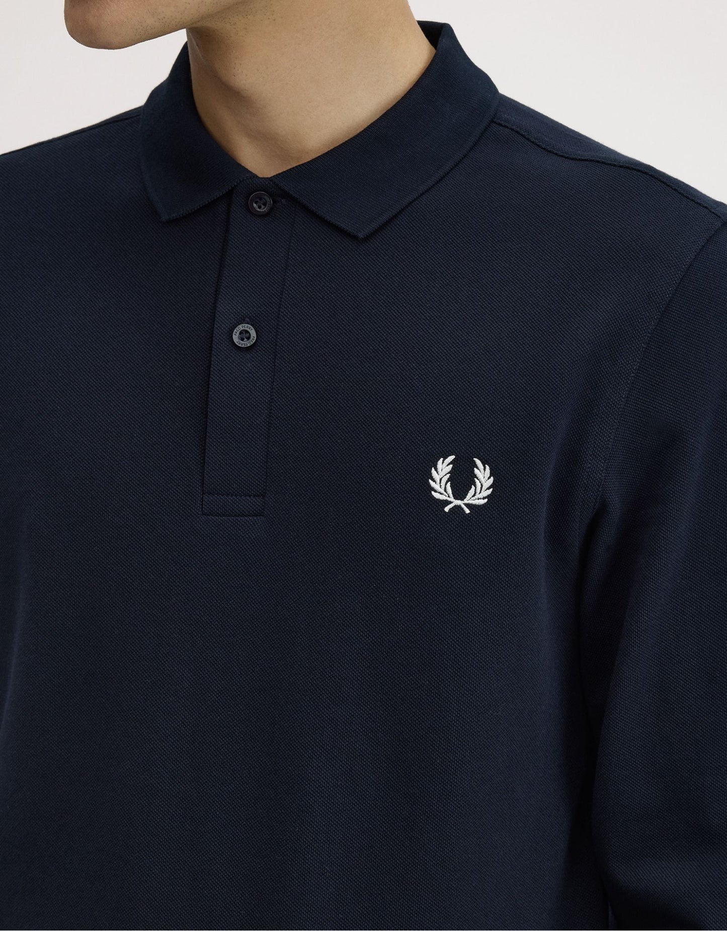 FRED PERRY LONG SLEEVE PIQUE COTTON POLO SHIRT NAVY BLUE 2XL RRP £90 BNWT