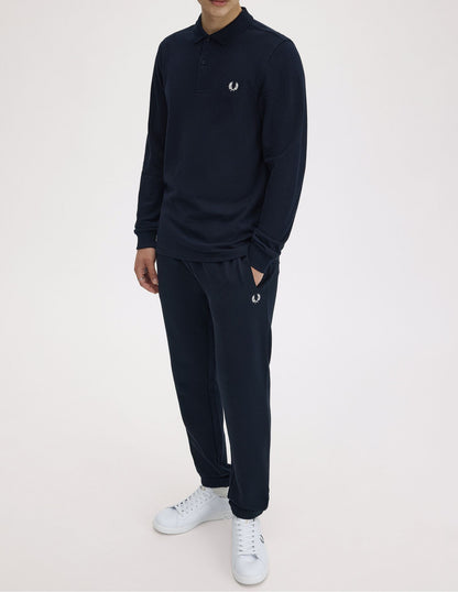 FRED PERRY LONG SLEEVE PIQUE COTTON POLO SHIRT NAVY BLUE 2XL RRP £90 BNWT