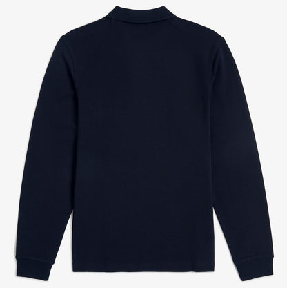 FRED PERRY LONG SLEEVE PIQUE COTTON POLO SHIRT NAVY BLUE 2XL RRP £90 BNWT