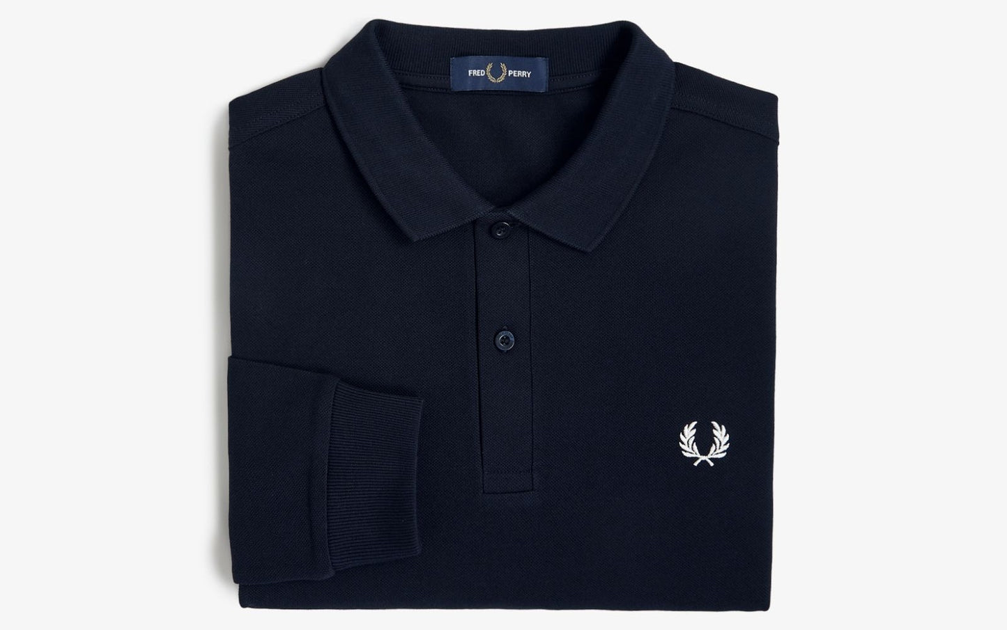 FRED PERRY LONG SLEEVE PIQUE COTTON POLO SHIRT NAVY BLUE 2XL RRP £90 BNWT
