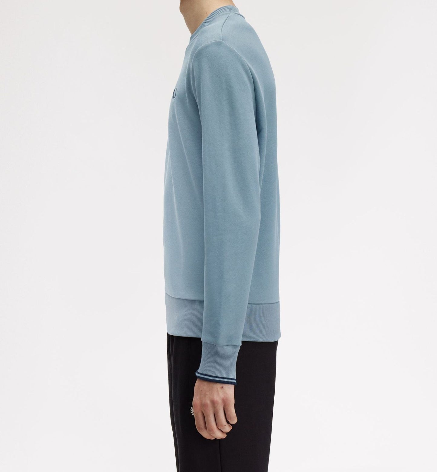 FRED PERRY COTTON FLEECE CREW NECK SWEATSHIRT STOCKPORT BLUE 2XL RRP £90 BNWT