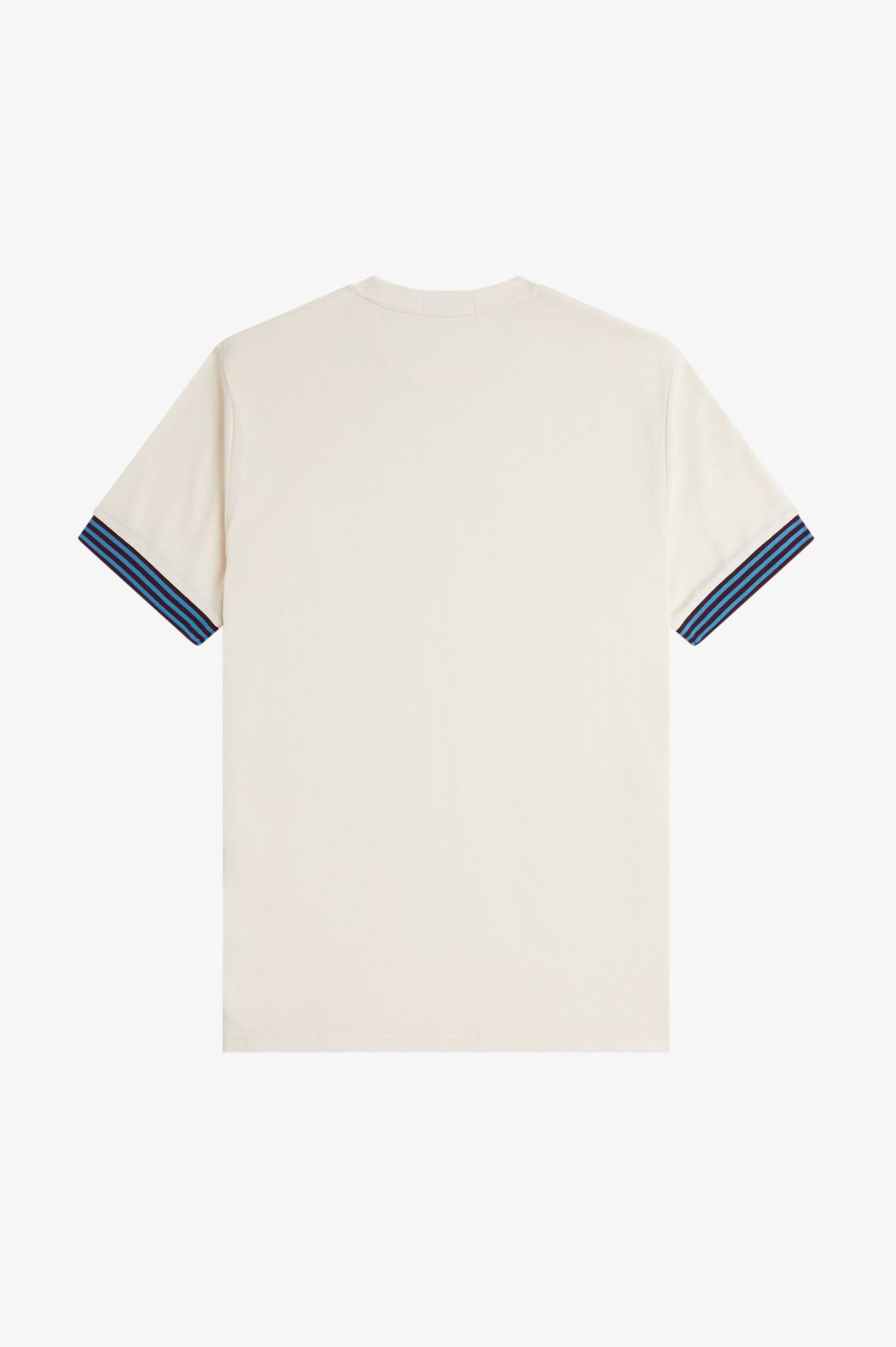 FRED PERRY STRIPED CUFF PIQUE COTTON T-SHIRT ECRU (CREAM) 2XL RRP £60 BNWT