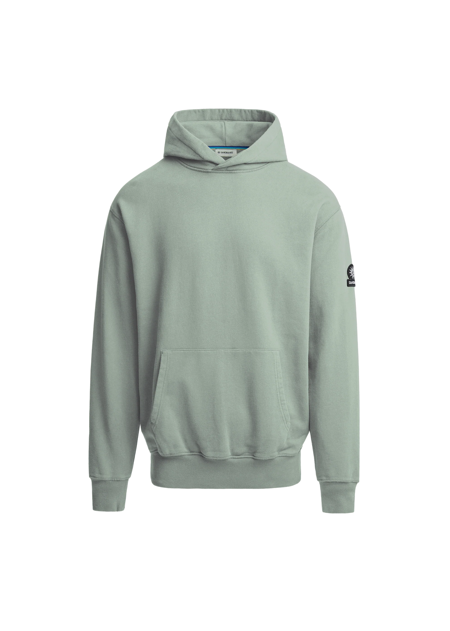 SANDBANKS BADGE LOGO COTTON FLEECE HOODIE SWEATSHIRT SAGE GREEN 3XL RRP £185 NEW