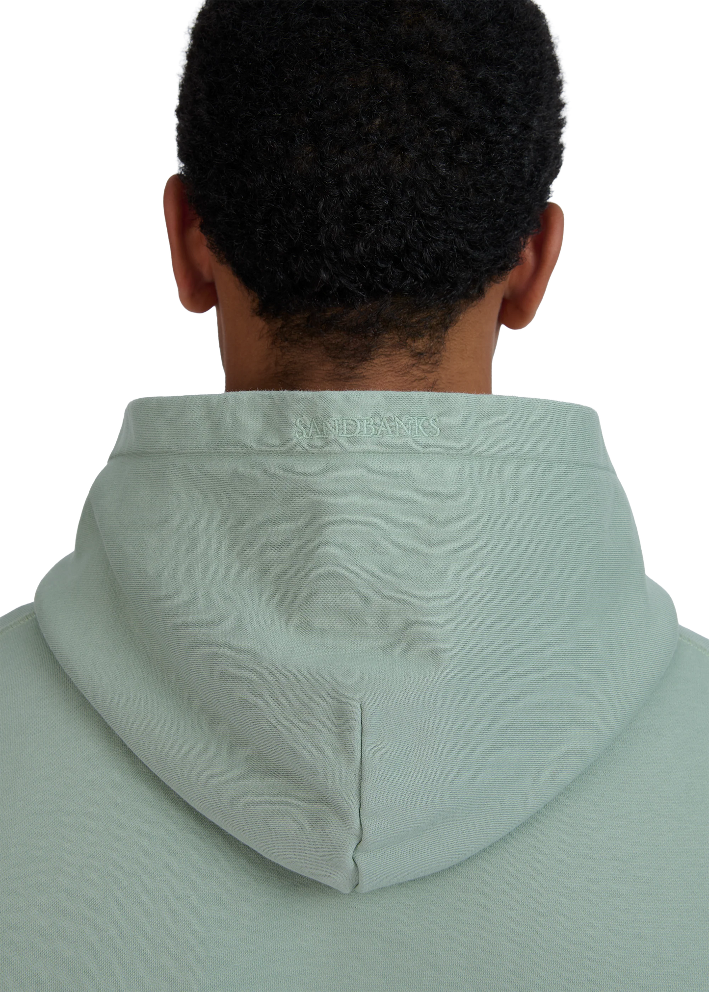 SANDBANKS BADGE LOGO COTTON FLEECE HOODIE SWEATSHIRT SAGE GREEN 3XL RRP £185 NEW