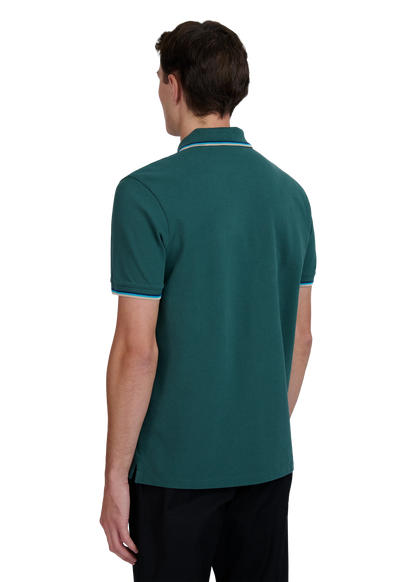 SANDBANKS TIPPED PIQUE COTTON BADGE LOGO POLO SHIRT EMERALD GREEN 5XL RRP £115 BNWT