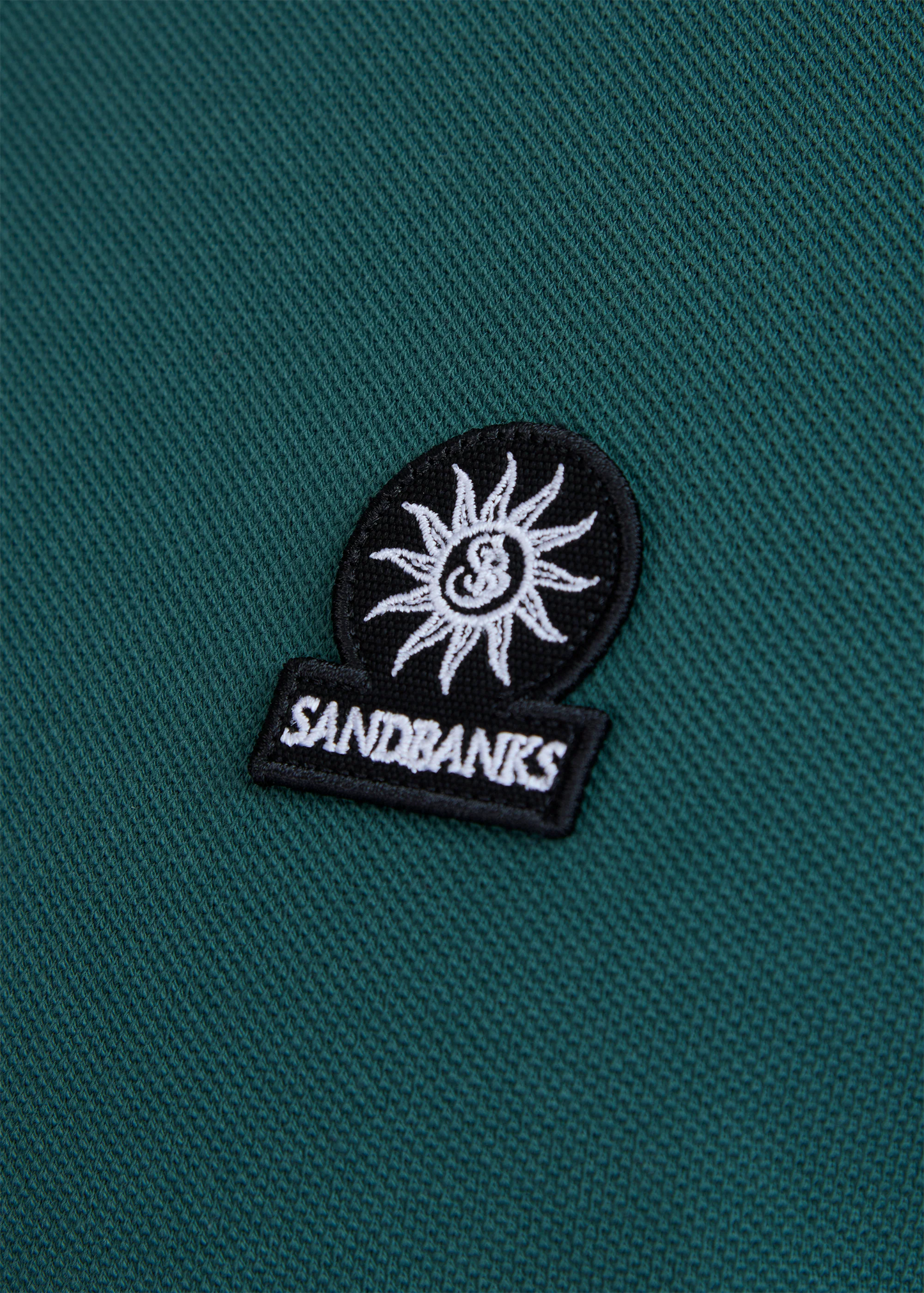 SANDBANKS TIPPED PIQUE COTTON BADGE LOGO POLO SHIRT EMERALD GREEN 5XL RRP £115 BNWT