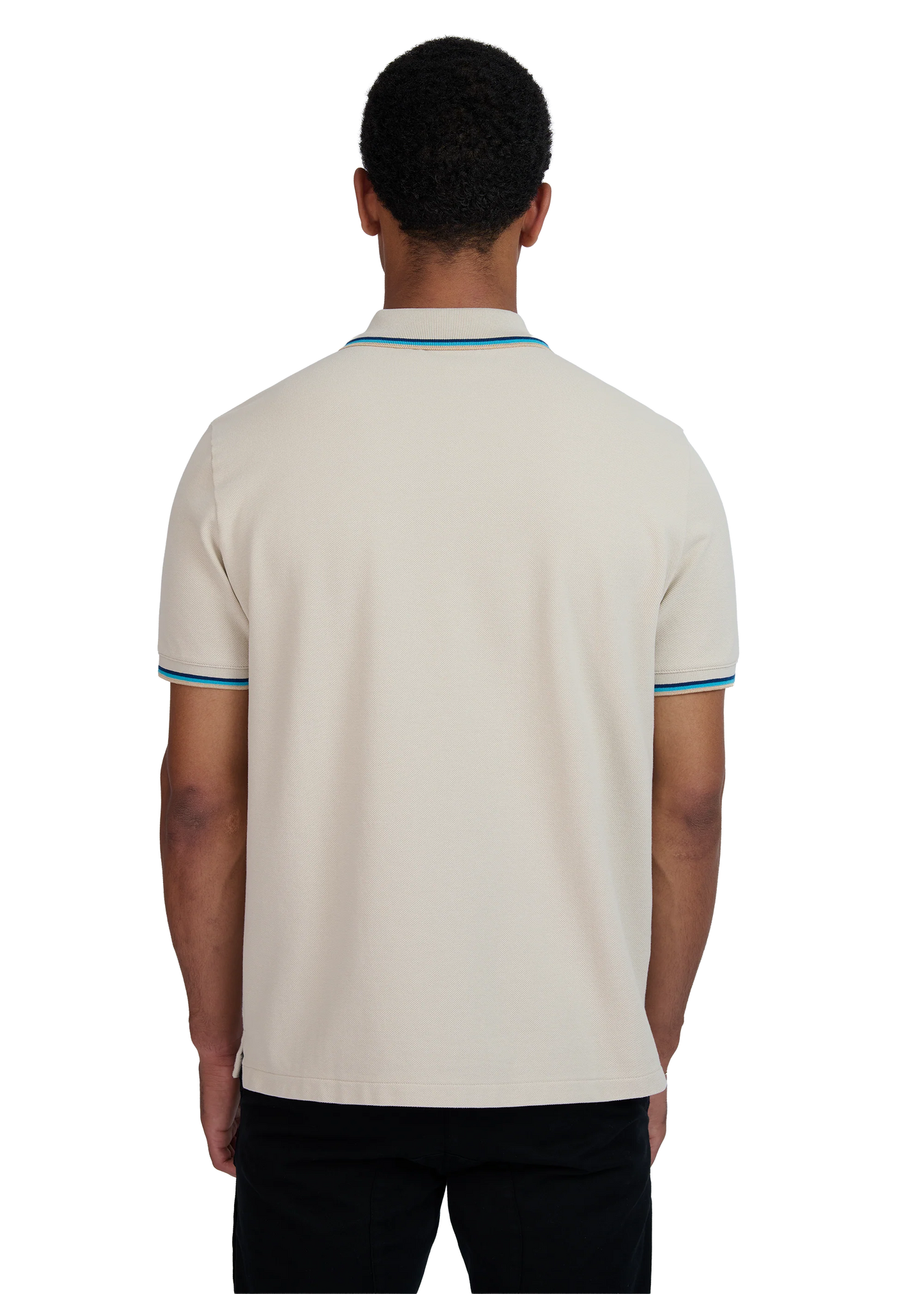 SANDBANKS TIPPED PIQUE COTTON BADGE LOGO POLO SHIRT STONE 2XL RRP £115 BNWT