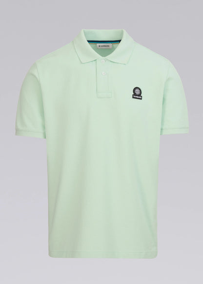SANDBANKS BADGE LOGO PIQUE COTTON POLO SHIRT MINT GREEN RRP £110 BNWT