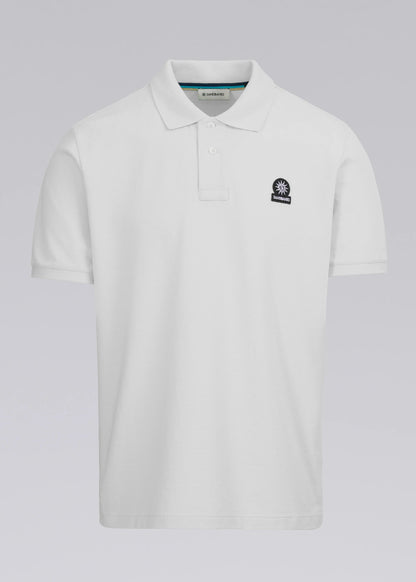 SANDBANKS BADGE LOGO POLO SHIRT WHITE LARGE RRP £110 BNWT