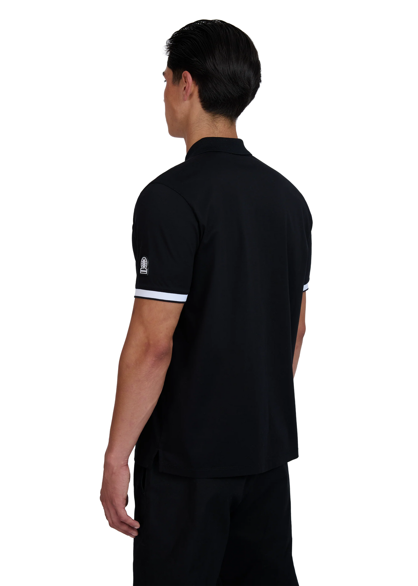 SANDBANKS SILICONE ZIP POLO SHIRT BLACK MEDIUM RRP £150 BNWT