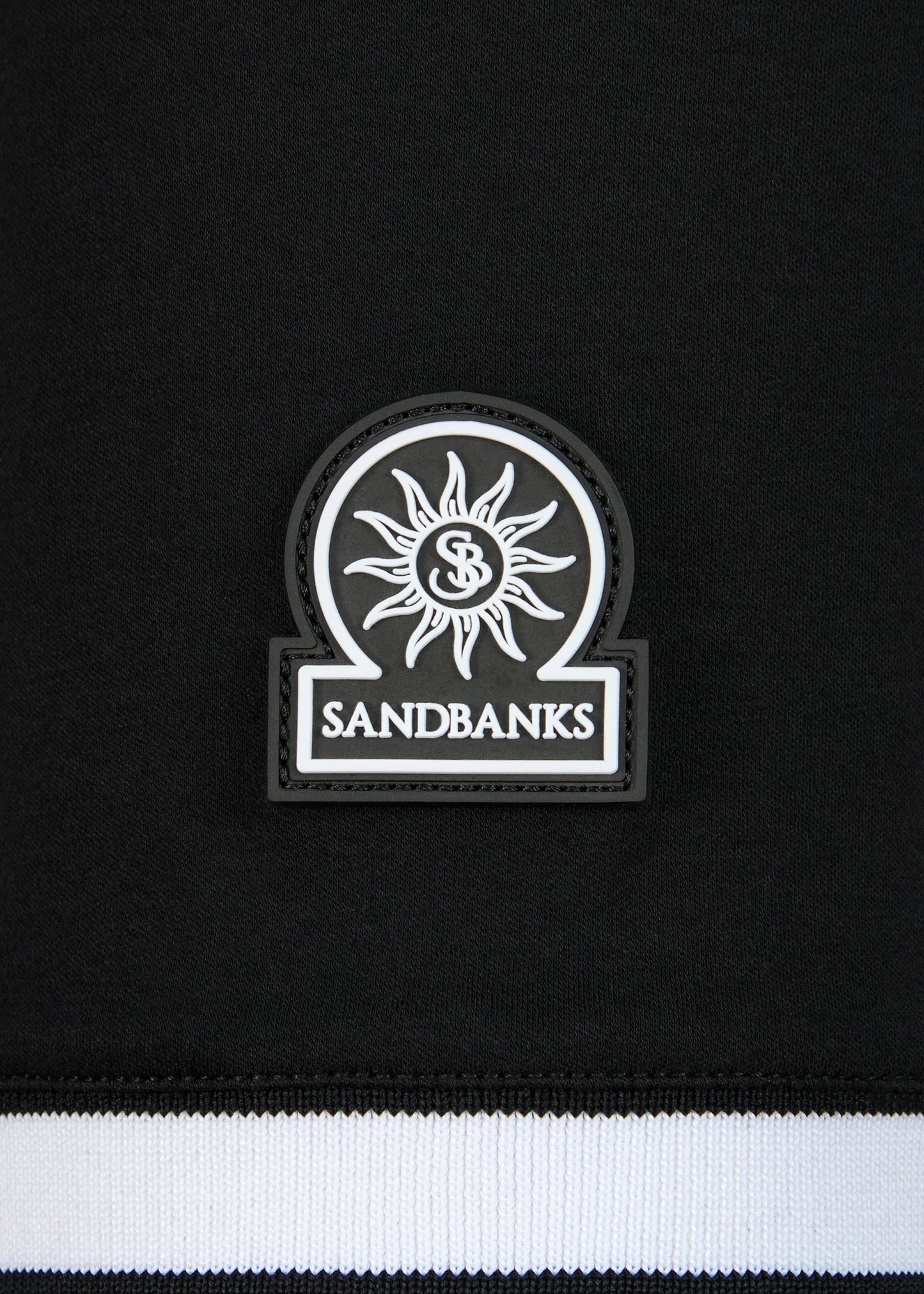 SANDBANKS SILICONE ZIP POLO SHIRT BLACK MEDIUM RRP £150 BNWT