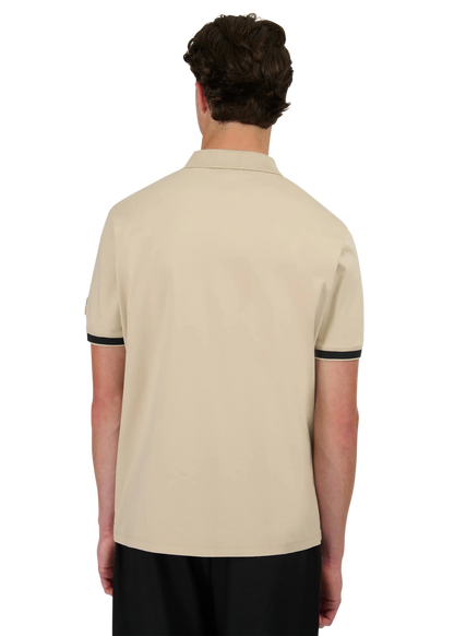 SANDBANKS SILICONE ZIP INTERLOCK COTTON POLO SHIRT STONE XL RRP £150 BNWT