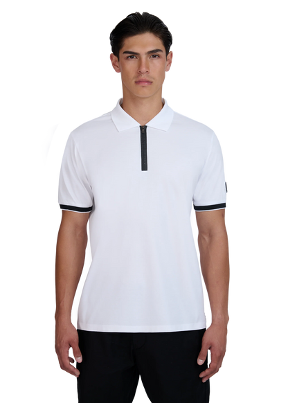 SANDBANKS SILICONE ZIP INTERLOCK COTTON POLO SHIRT WHITE 4XL RRP £150 BNWT