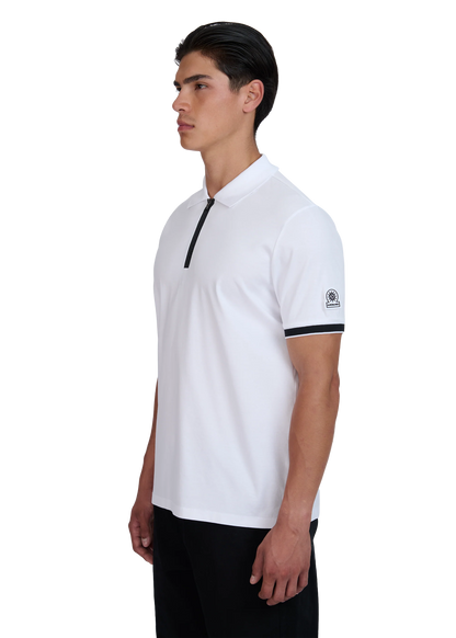 SANDBANKS SILICONE ZIP INTERLOCK COTTON POLO SHIRT WHITE 4XL RRP £150 BNWT