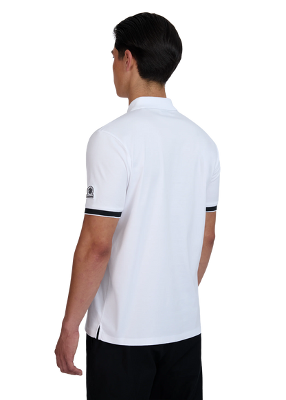 SANDBANKS SILICONE ZIP INTERLOCK COTTON POLO SHIRT WHITE 4XL RRP £150 BNWT