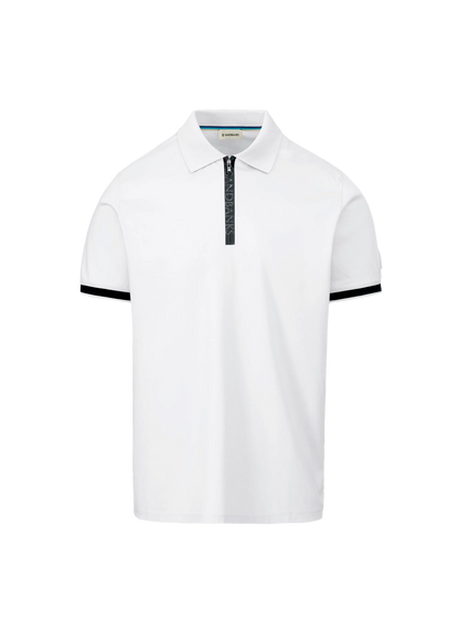 SANDBANKS SILICONE ZIP INTERLOCK COTTON POLO SHIRT WHITE 4XL RRP £150 BNWT