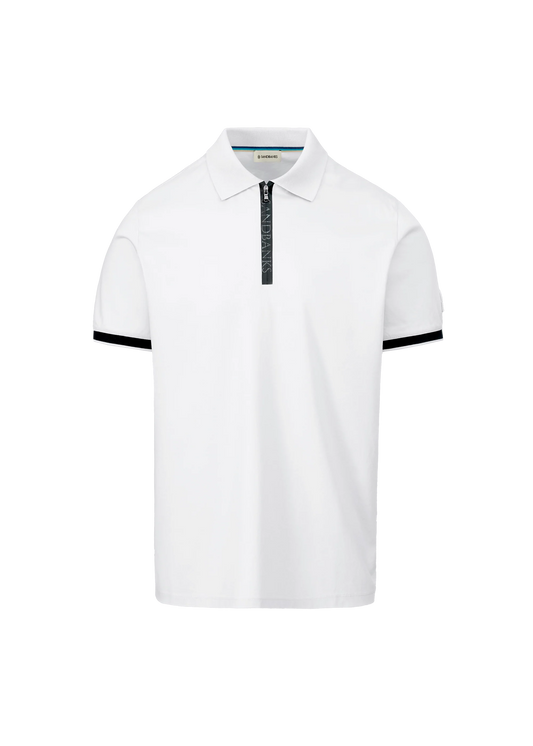SANDBANKS SILICONE ZIP POLO SHIRT WHITE 2XL RRP £150 BNWT