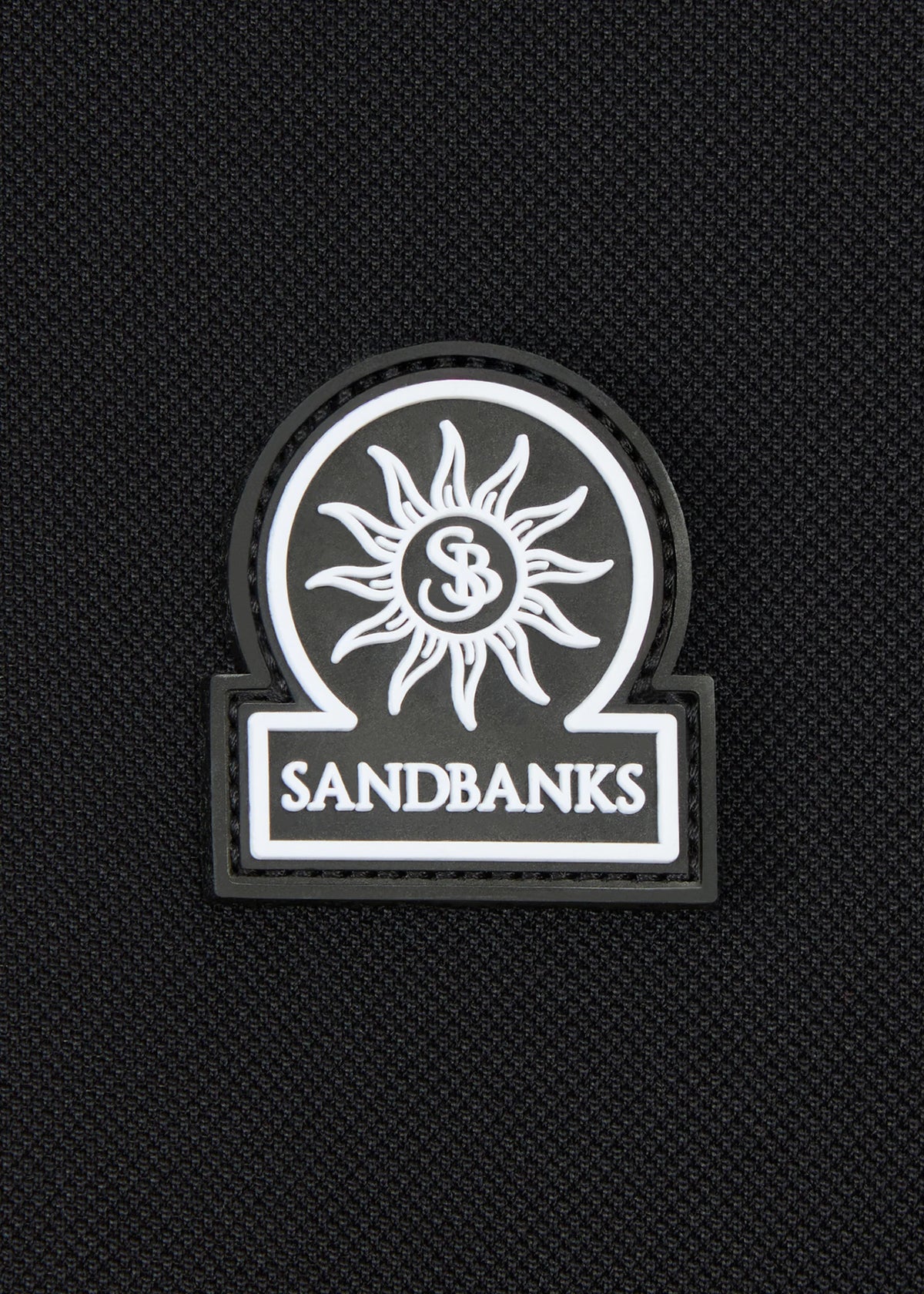 SANDBANKS BADGE LOGO GRADIENT RIB POLO SHIRT BLACK 4XL RRP £125 NEW