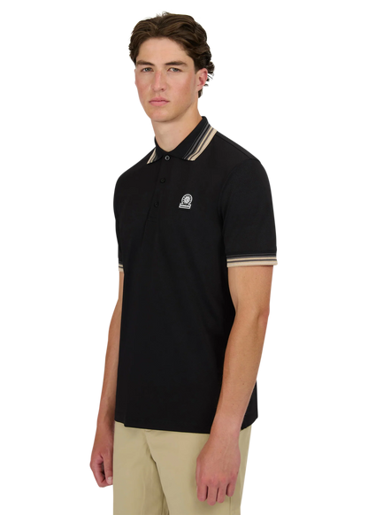 SANDBANKS BADGE LOGO GRADIENT RIB POLO SHIRT BLACK 4XL RRP £125 NEW