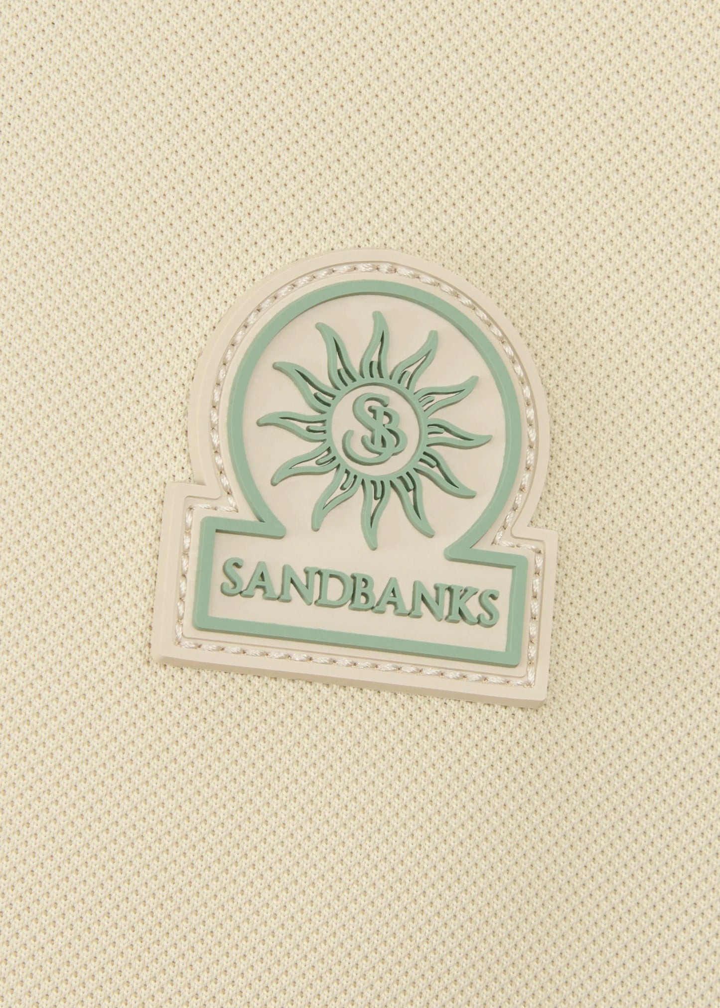 SANDBANKS GRADIENT RIB POLO SHIRT STONE 3XL