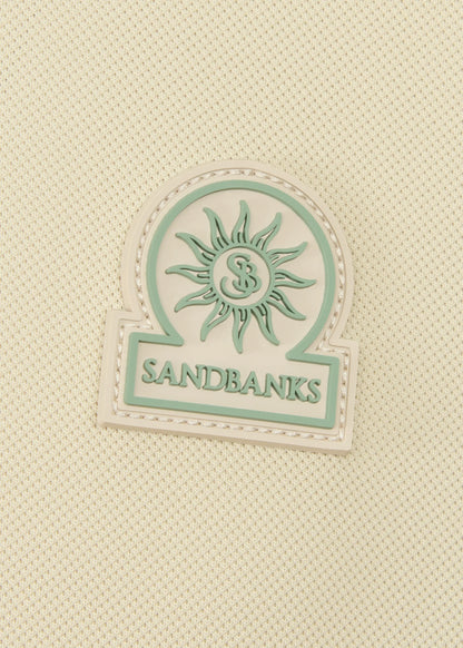 SANDBANKS GRADIENT RIB POLO SHIRT STONE 3XL