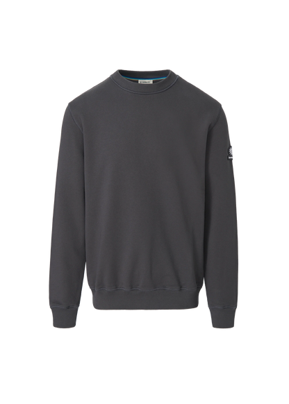 SANDBANKS BADGE LOGO COTTON FLEECE SWEATSHIRT ANTHRACITE GREY RRP £155 BNWT