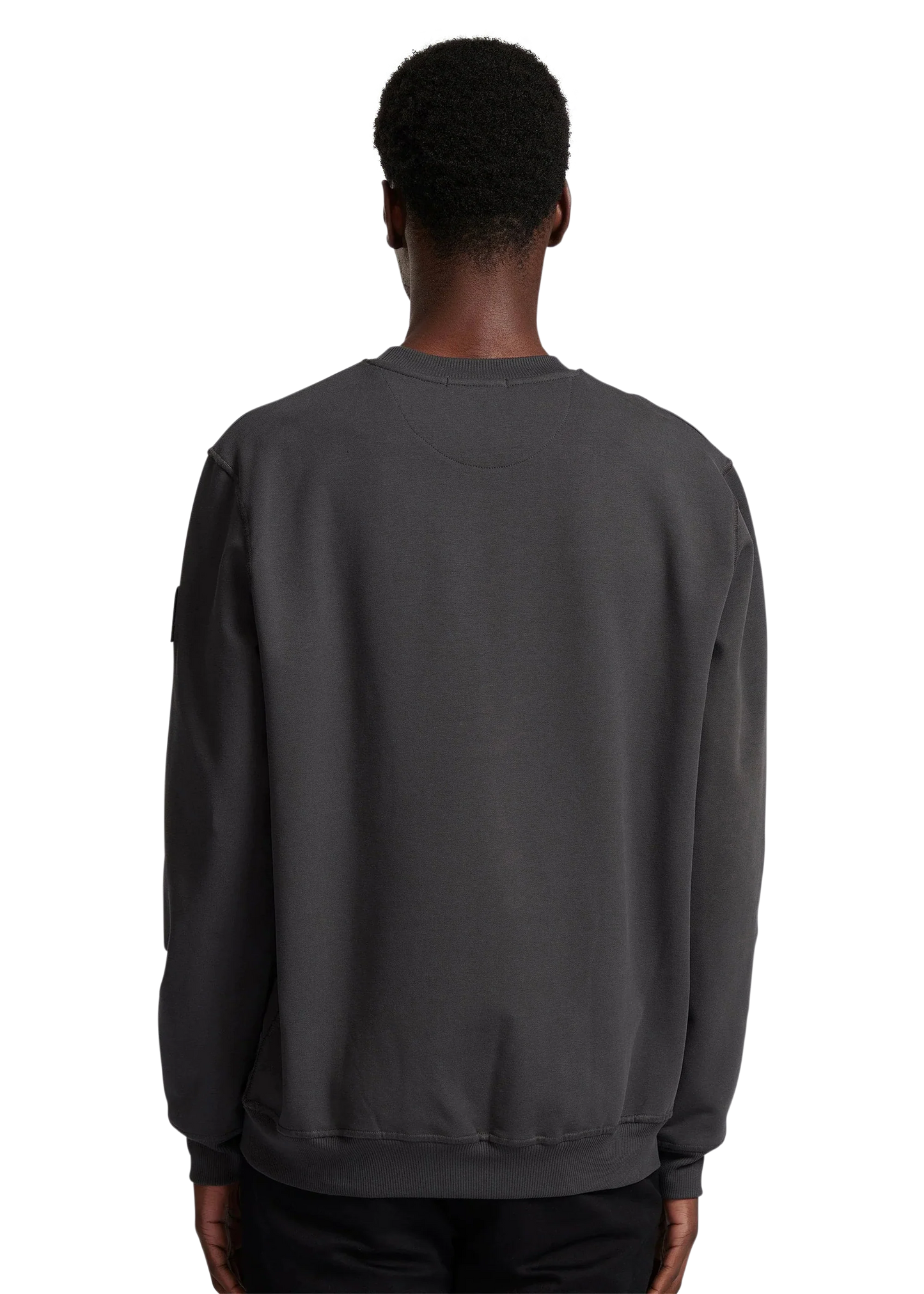 SANDBANKS BADGE LOGO COTTON FLEECE SWEATSHIRT ANTHRACITE GREY RRP £155 BNWT