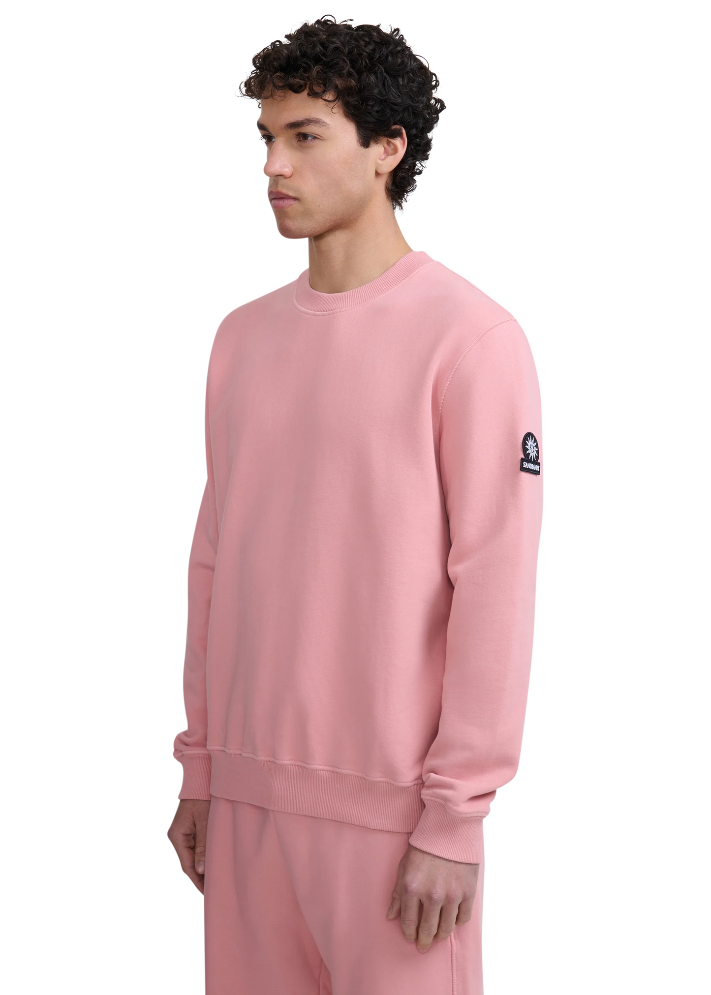 SANDBANKS CREW NECK COTTON FLEECE SWEATSHIRT DUSTY PINK XL RRP £155 BNWT