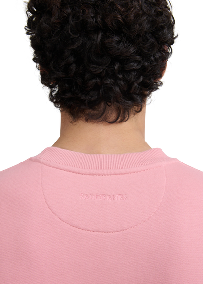 SANDBANKS CREW NECK COTTON FLEECE SWEATSHIRT DUSTY PINK XL RRP £155 BNWT
