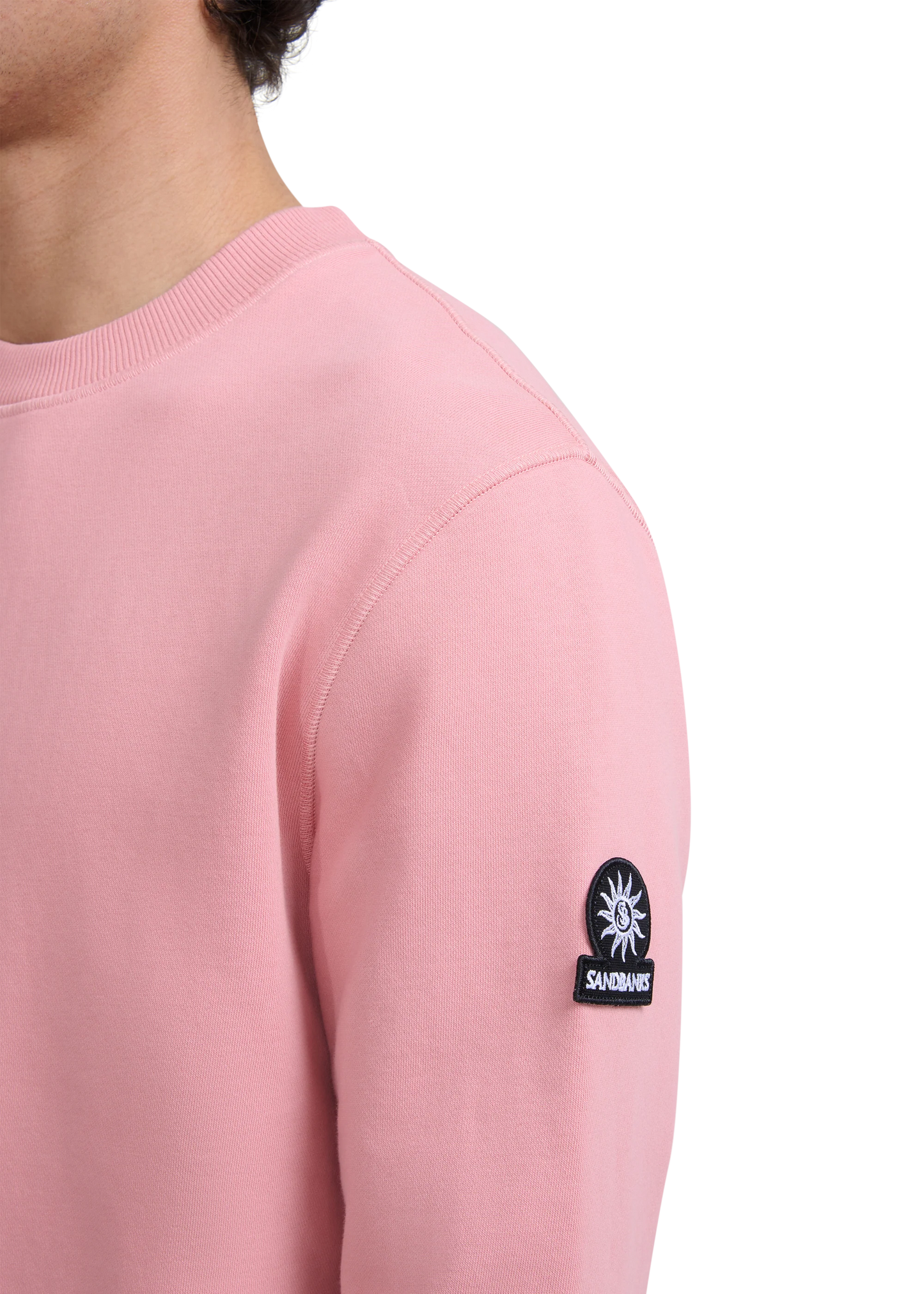SANDBANKS CREW NECK COTTON FLEECE SWEATSHIRT DUSTY PINK XL RRP £155 BNWT