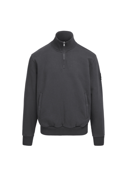 SANDBANKS QUARTER ZIP COTTON FLEECE SWEATSHIRT ANTHRACITE GREY 3XL RRP £175 BNWT