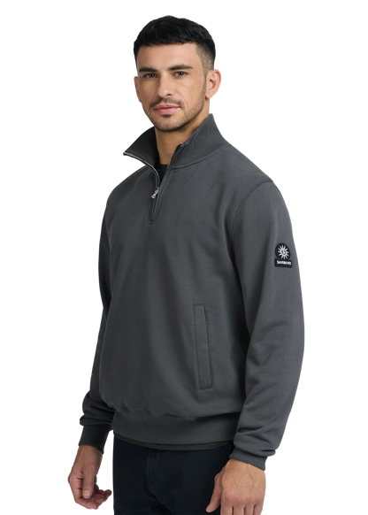 SANDBANKS QUARTER ZIP COTTON FLEECE SWEATSHIRT ANTHRACITE GREY 3XL RRP £175 BNWT