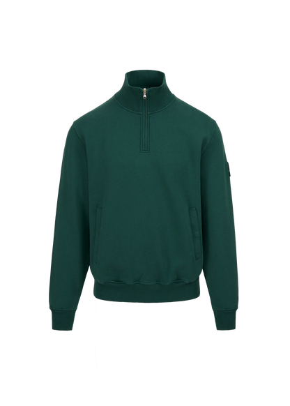 SANDBANKS QUARTER ZIP COTTON FLEECE SWEATSHIRT EMERALD GREEN 3XL RRP £175 BNWT