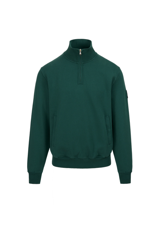 SANDBANKS QUARTER ZIP COTTON FLEECE SWEATSHIRT EMERALD GREEN 3XL RRP £175 BNWT