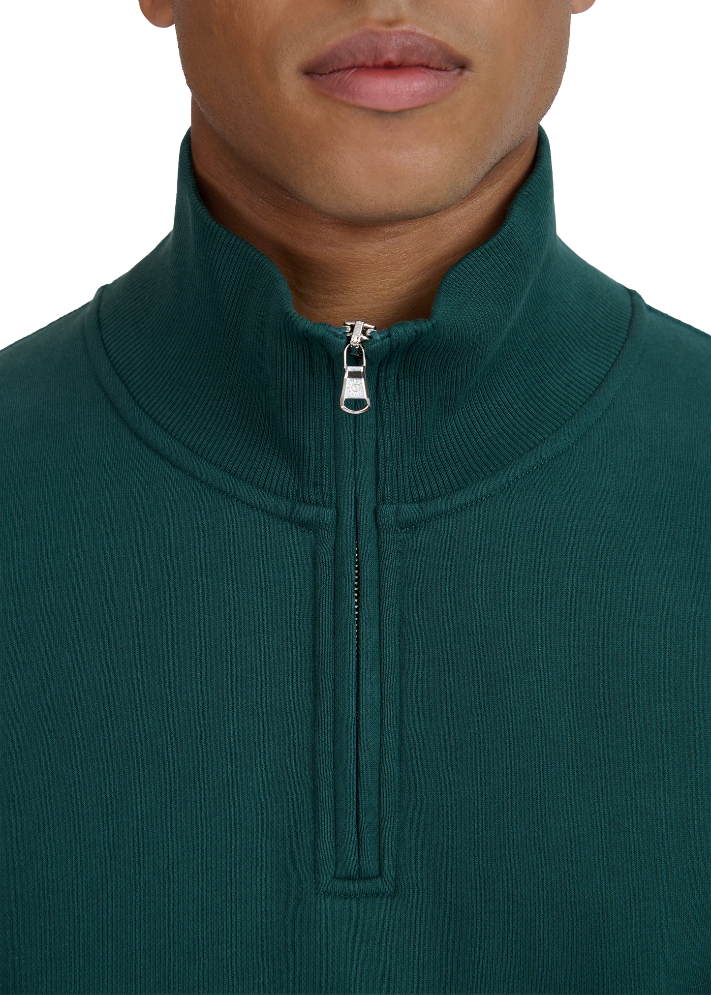 SANDBANKS QUARTER ZIP COTTON FLEECE SWEATSHIRT EMERALD GREEN 3XL RRP £175 BNWT