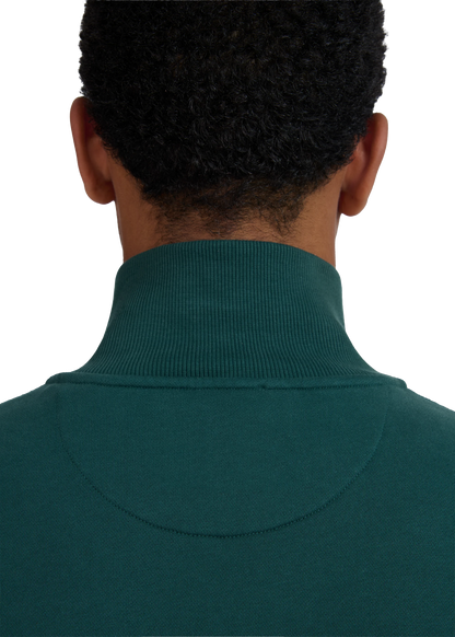 SANDBANKS QUARTER ZIP COTTON FLEECE SWEATSHIRT EMERALD GREEN 3XL RRP £175 BNWT