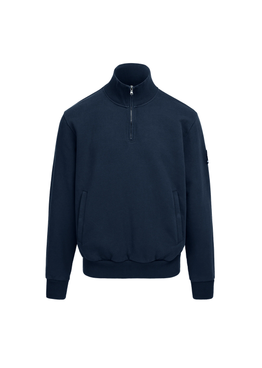 SANDBANKS BADGE LOGO QUARTER ZIP SWEATSHIRT NAVY 5XL RRP £175 BNWT