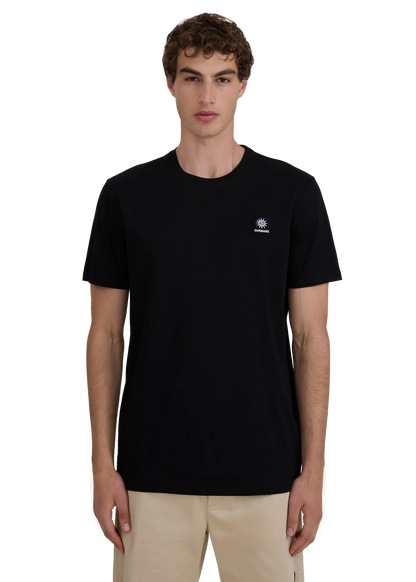 SANDBANKS BADGE LOGO SLIM FIT T-SHIRT BLACK RRP £85 BNWT