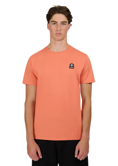 SANDBANKS BADGE LOGO COTTON T-SHIRT CORAL ORANGE 2XL RRP £85 BNWT