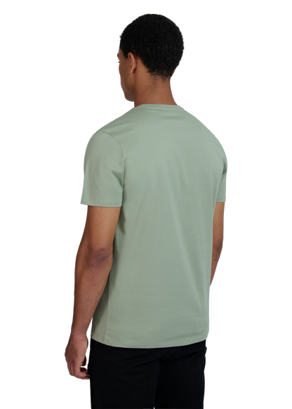 SANDBANKS BADGE LOGO SLIM FIT T-SHIRT SAGE GREEN RRP £85 BNWT
