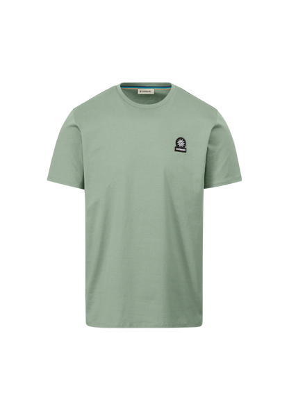 SANDBANKS BADGE LOGO SLIM FIT T-SHIRT SAGE GREEN RRP £85 BNWT