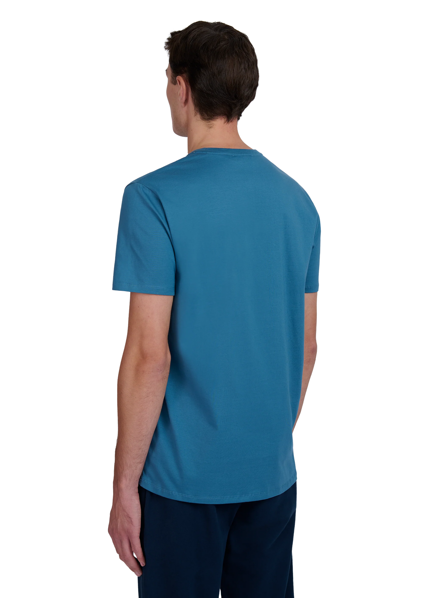 SANDBANKS BADGE LOGO SLIM FIT T-SHIRT TEAL BLUE RRP £85 BNWT