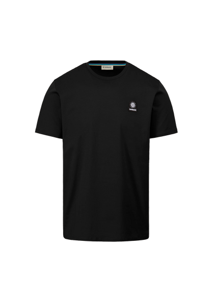 SANDBANKS BADGE LOGO SLIM FIT T-SHIRT BLACK RRP £85 BNWT
