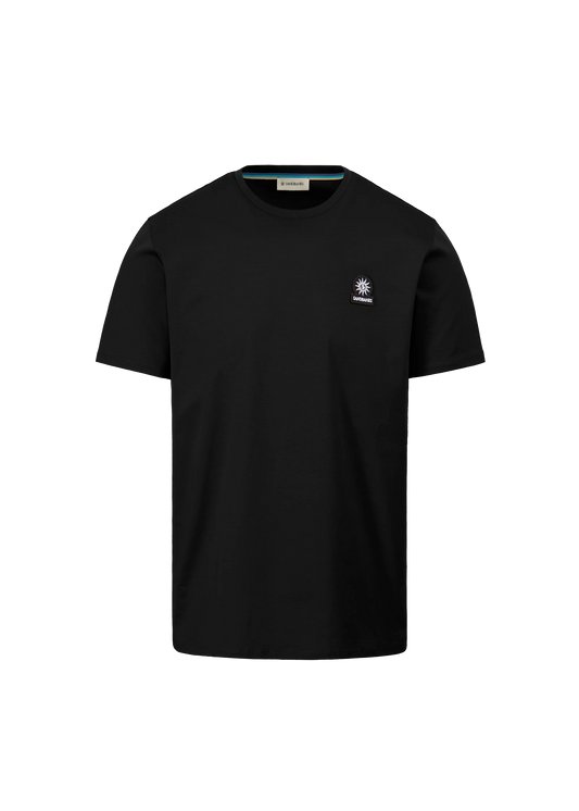 SANDBANKS BADGE LOGO SLIM FIT T-SHIRT BLACK RRP £85 BNWT