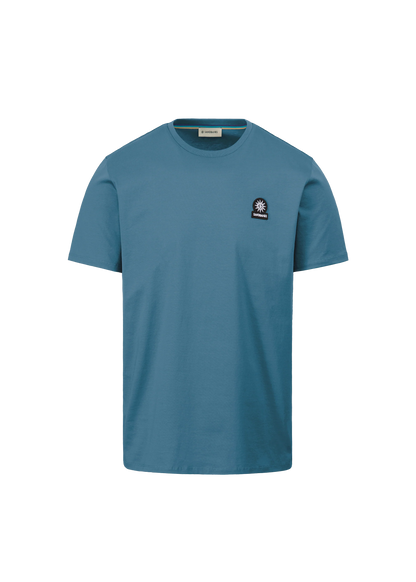 SANDBANKS BADGE LOGO SLIM FIT T-SHIRT TEAL BLUE RRP £85 BNWT