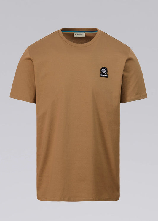 SANDBANKS BADGE LOGO COTTON T-SHIRT LIGHT BROWN SLIM FIT 4XL RRP £85 BNWT