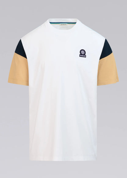 SANDBANKS BADGE LOGO RELAXED PANEL COTTON T-SHIRT WHITE 3XL RRP £90 BNWT