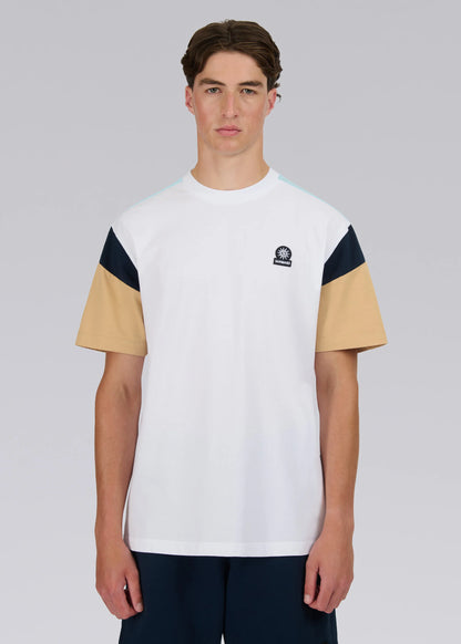 SANDBANKS BADGE LOGO RELAXED PANEL COTTON T-SHIRT WHITE 3XL RRP £90 BNWT